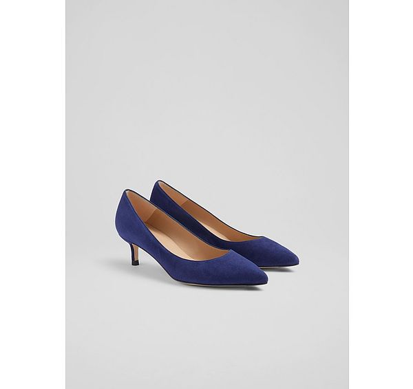 L.k. Bennett Audrey Ink Suede Closed Courts