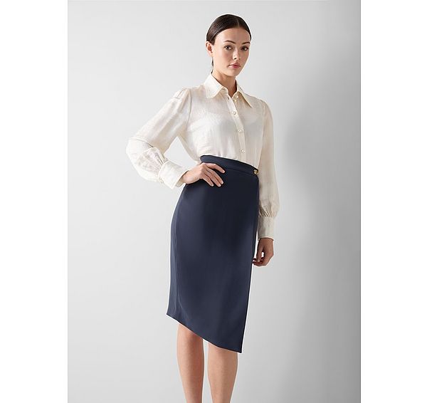 l.k. bennett Audrey Spring Navy Skirt
