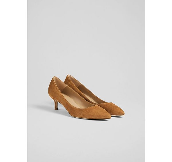 L.k. Bennett Audrey Tan Suede Closed Courts
