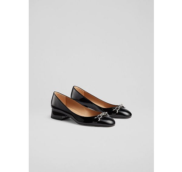 L.k. Bennett Blakely Black Patent Snaffle Pumps