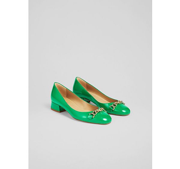 L.k. Bennett Blakely Blue Patent Snaffle Pumps