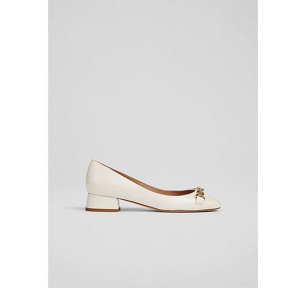 l.k. bennett Blakely Ecru Patent Snaffle Pumps