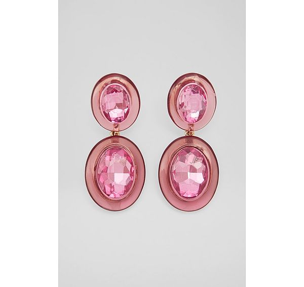 l.k. bennett Callie Pink Crystal Statement Earrings