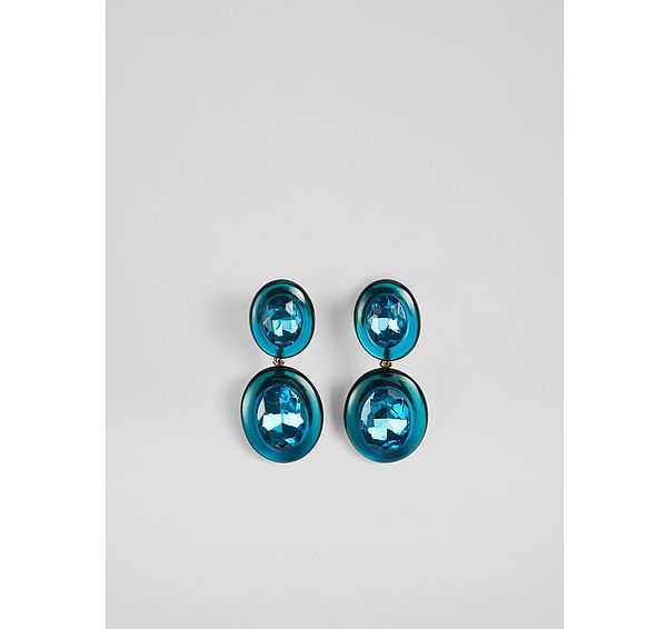 l.k. bennett Callie Teal Resin Crystal Statement