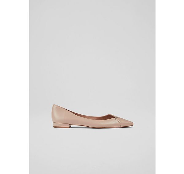 l.k. bennett Cally Beige Leather Flats