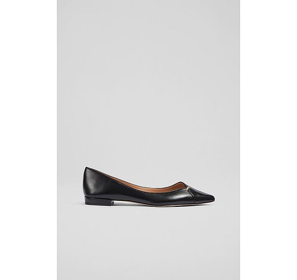 l.k. bennett Cally Black Leather Flats