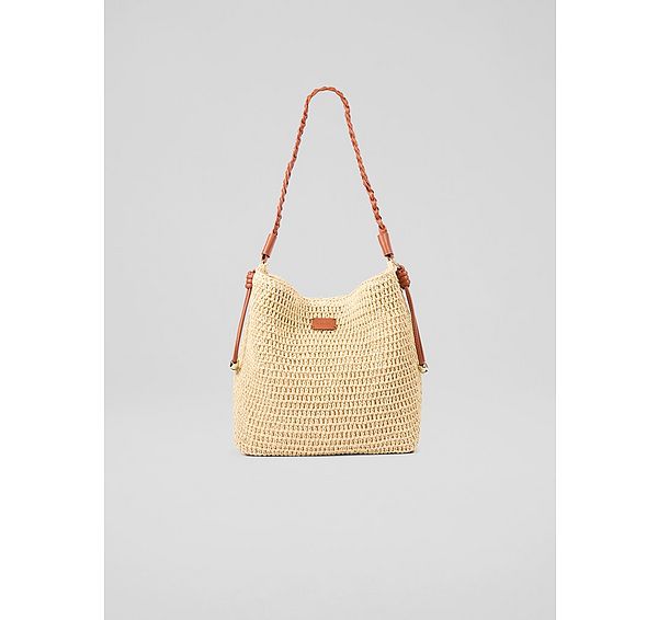 l.k. bennett Celeste Natural & Tan Braided Tote Bag