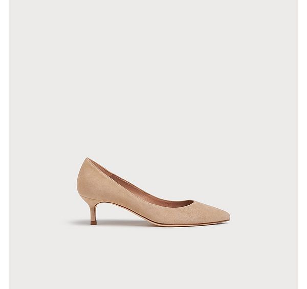 l.k. bennett Classic Audrey Beige Suede Courts