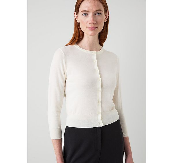 l.k. bennett Connie Cream Ivory Cardigan