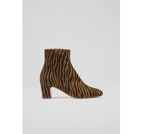 l.k. bennett Conway Zebra Print Suede Ankle Boots