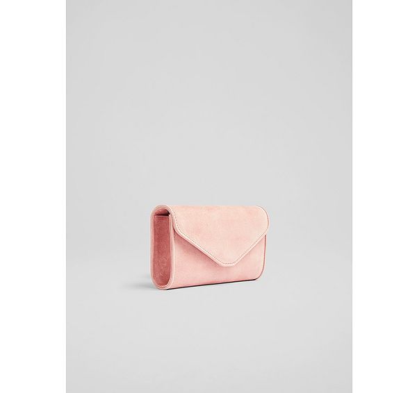 L.k. Bennett Dominica Red Suede Clutch Bag