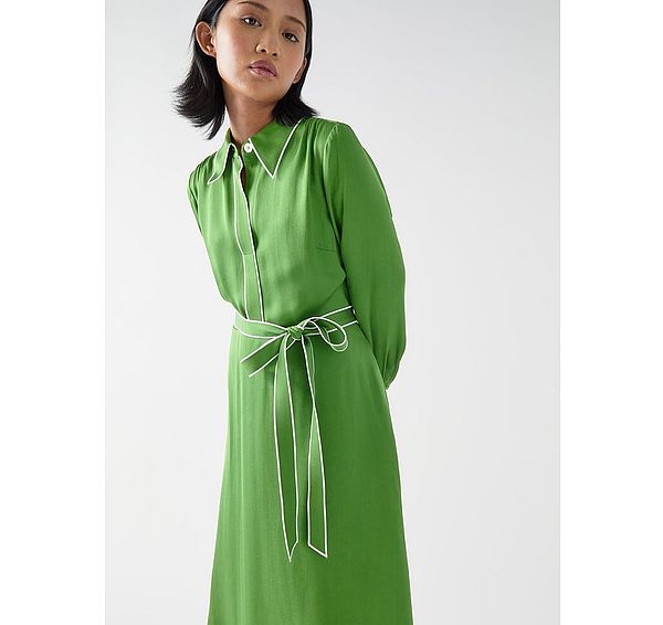 l.k. bennett Elise Petite Treetop Green Shirt Dress