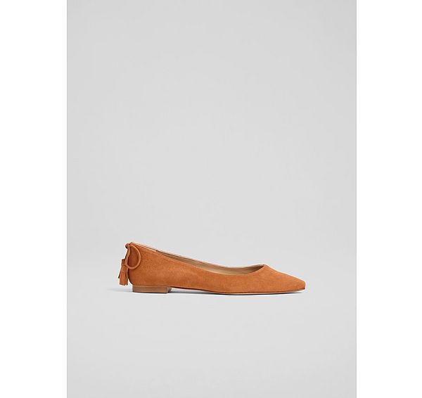 l.k. bennett Essie Brown Tassel Point Flats