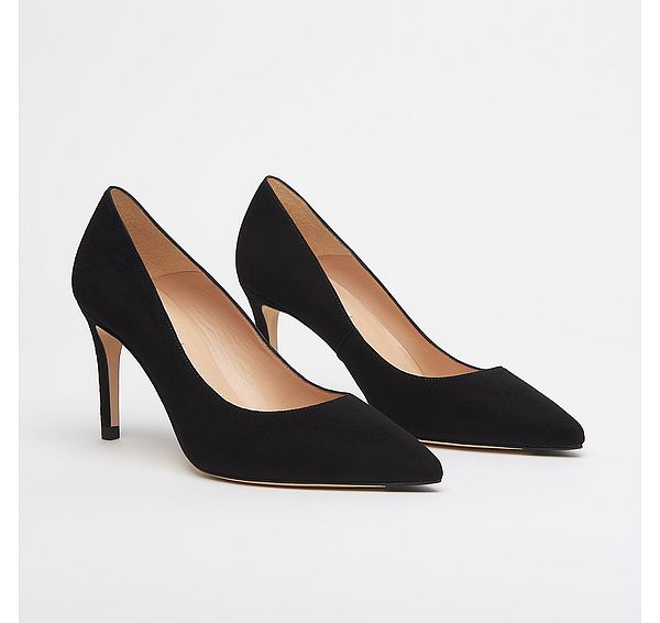 L.k. Bennett Floret Green Suede Pointed Toe Courts