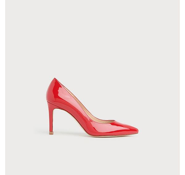 l.k. bennett Floret Red Patent Pointed Toe Courts