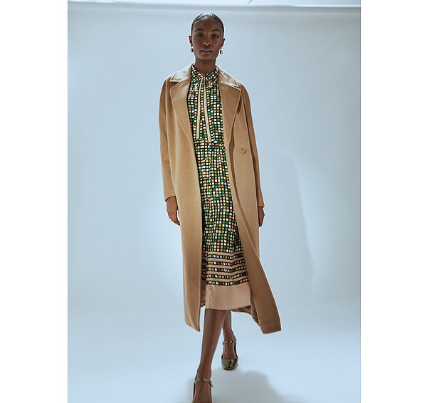 l.k. bennett Frances Camel Maxi Wool Coat
