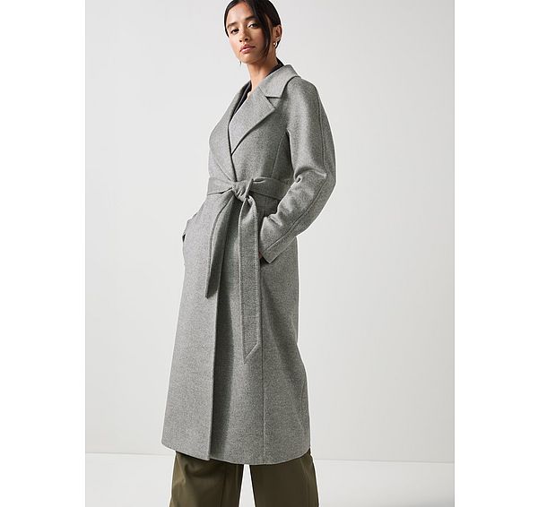 l.k. bennett Francine Petite Grey Marl Maxi Coat