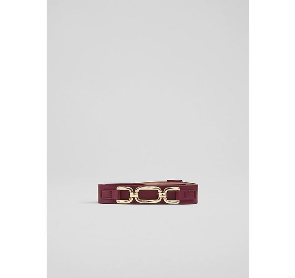 l.k. bennett Frankie Red Snaffle Leather Belt