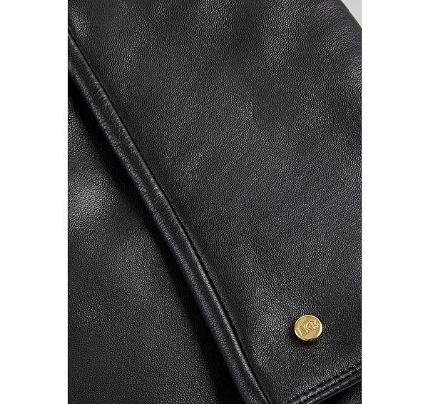L.k. Bennett Gina Black Leather Gloves