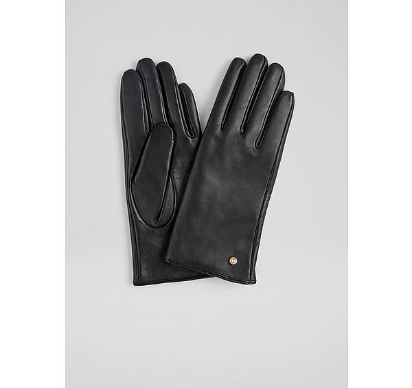 l.k. bennett Gina Black Leather Gloves