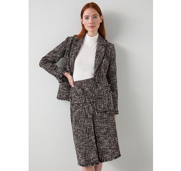 l.k. bennett Gwen Black And Red Tweed Jacket