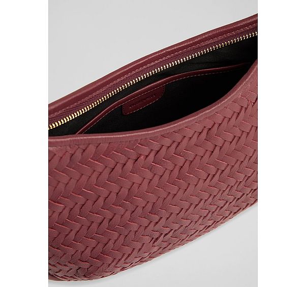 L.k. Bennett Harley Burgundy Weave Crossbody Bag