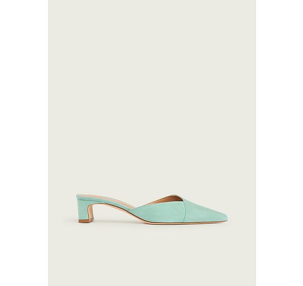 l.k. bennett Harriet Mint Green Suede Mules