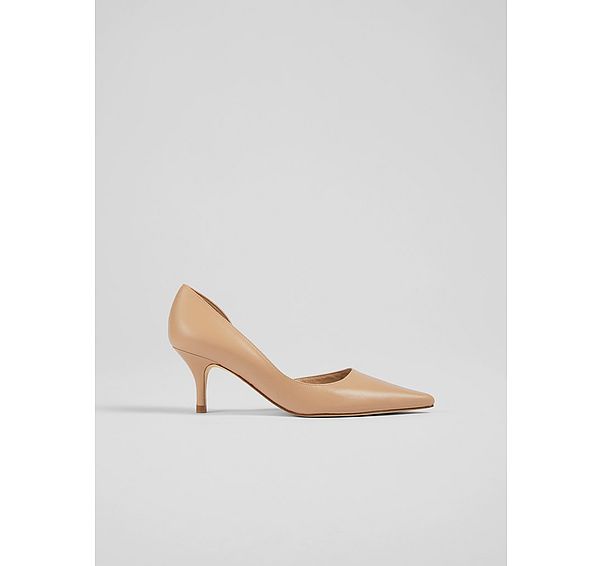 l.k. bennett Hazel Beige Leather D'Orsay Courts