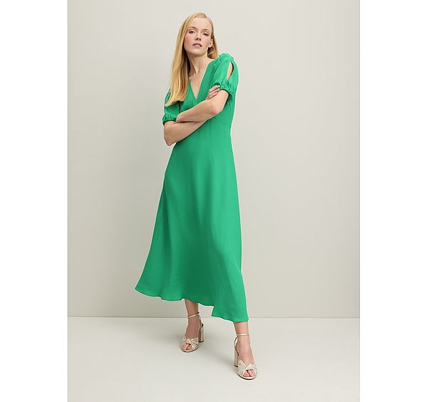 l.k. bennett Hermia Green Crepe Maxi Dress