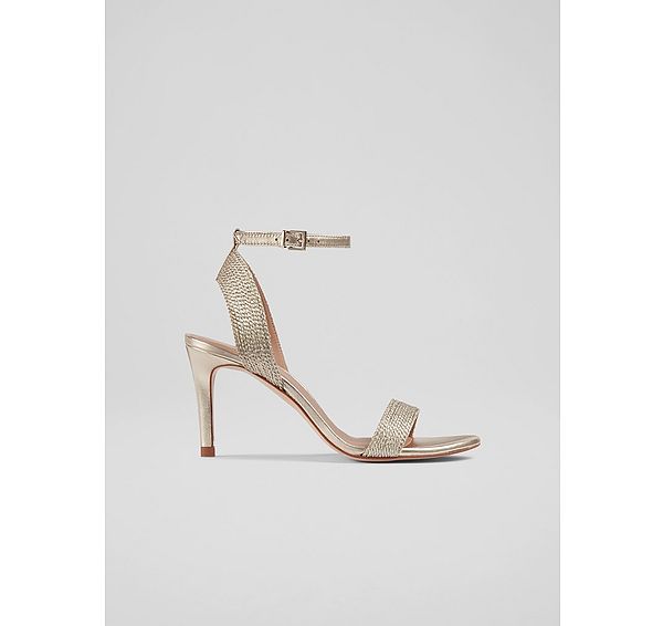 l.k. bennett Ivette Gold Metallic Rope Sandals