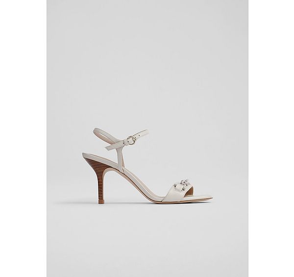 l.k. bennett Ivonne Nude Leather Heel Sandals