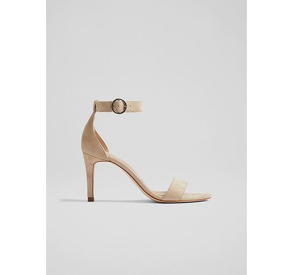 l.k. bennett Ivy Beige Suede Heeled Sandals
