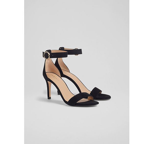 L.k. Bennett Ivy Green Suede Single Strap Sandals