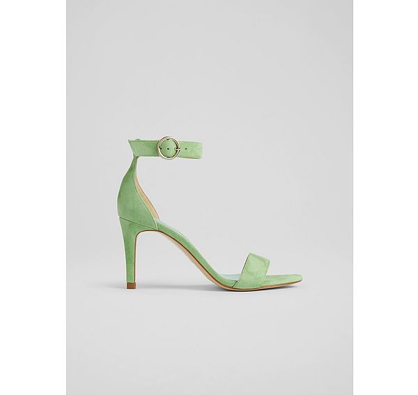 l.k. bennett Ivy Green Suede Single Strap Sandals