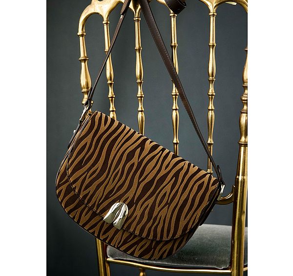 l.k. bennett Jodie Suede Zebra Print Crossbody Bag