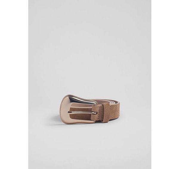 l.k. bennett Jonie Tan Western Style Buckle Belt