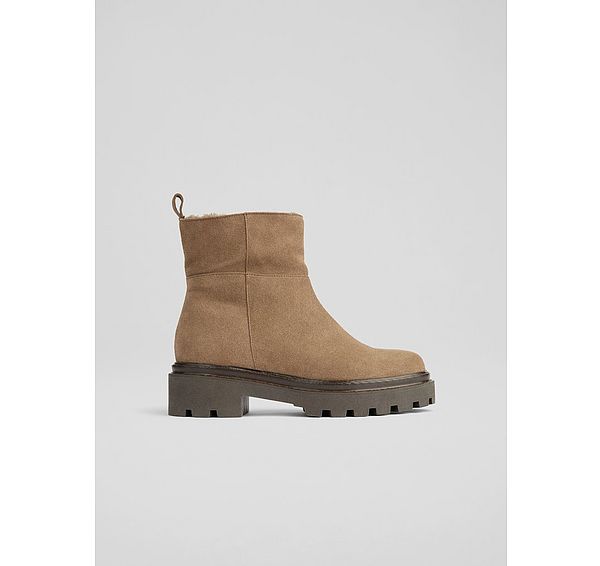 l.k. bennett Josie Grey Suede Ankle Boots