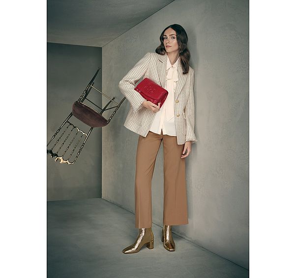 l.k. bennett Julia Camel Relaxed Wide Trousers