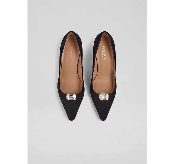 l.k. bennett Lara Crystal Gold Shoe Clip