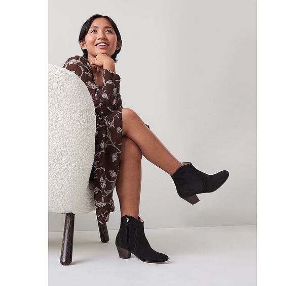 l.k. bennett Leida Black Western Boot