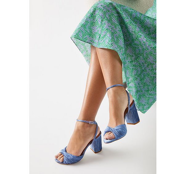 l.k. bennett Lilith Blue Twist Front Sandals