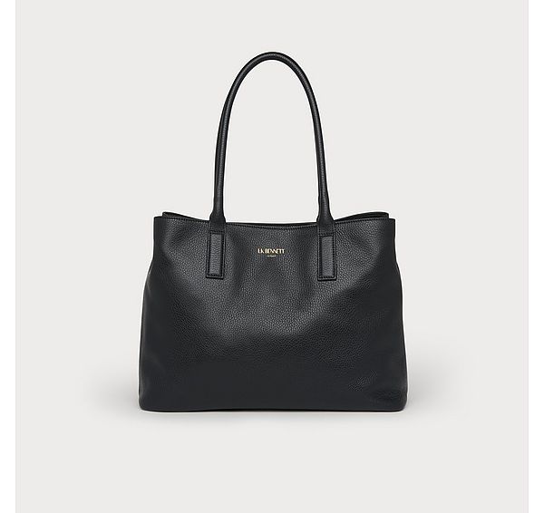 l.k. bennett Lillian Black Leather Tote Bag