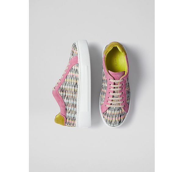 l.k. bennett LKB Lift Multi Tweed Flatform Trainers