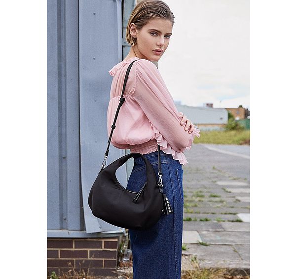 l.k. bennett LKB LONDON Bow Black Clutch Bag