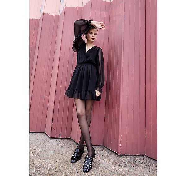 l.k. bennett LKB LONDON Bow Black Dress