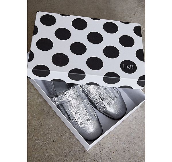 l.k. bennett Lkb Zig Silver Leather Fringed Loafers