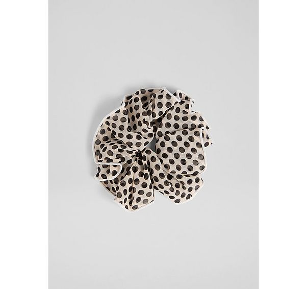 l.k. bennett Lolita White & Black Scrunchie