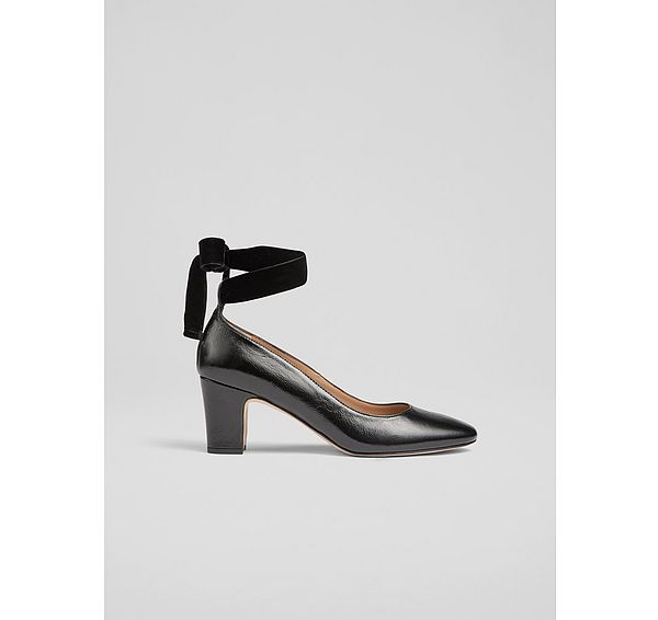 l.k. bennett Lorena Black Patent Court Shoes