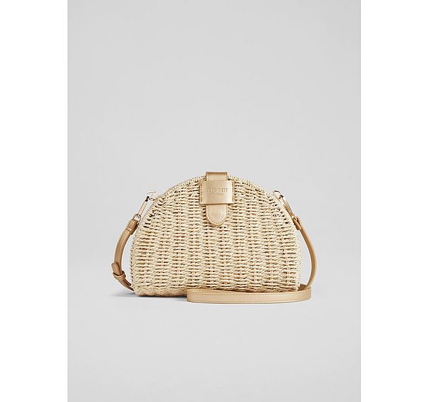 l.k. bennett Lorena Natural Wicker Shoulder Bag