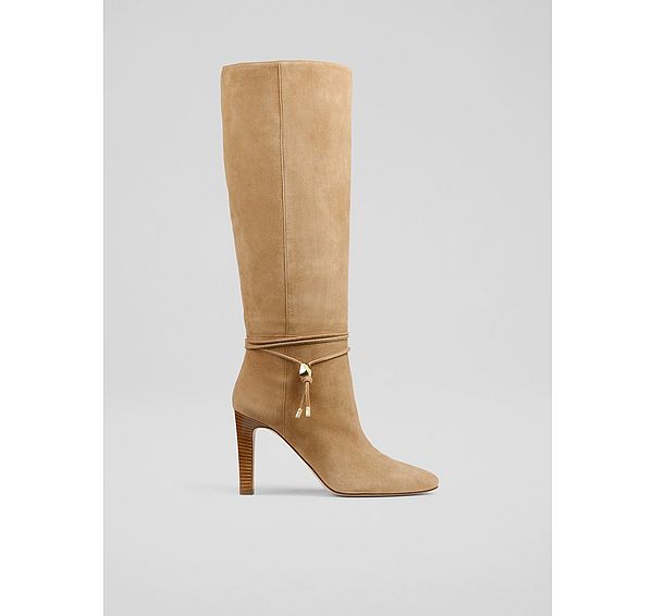 l.k. bennett Loretta Camel Suede Knee Boots